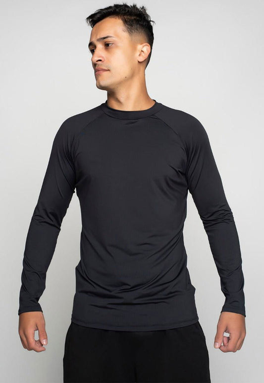 Blusa Proteção UV Lisa Masculina Preto - Vicbela