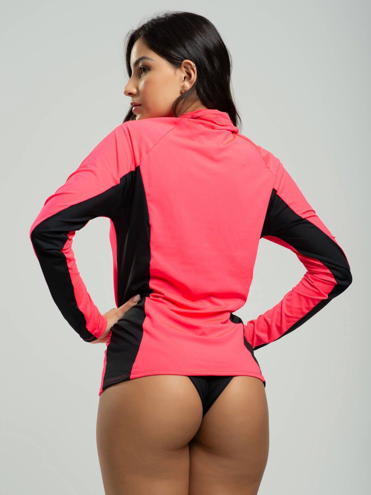 Blusa Proteção Uv Faixa nas Costas Rosa - Vicbela