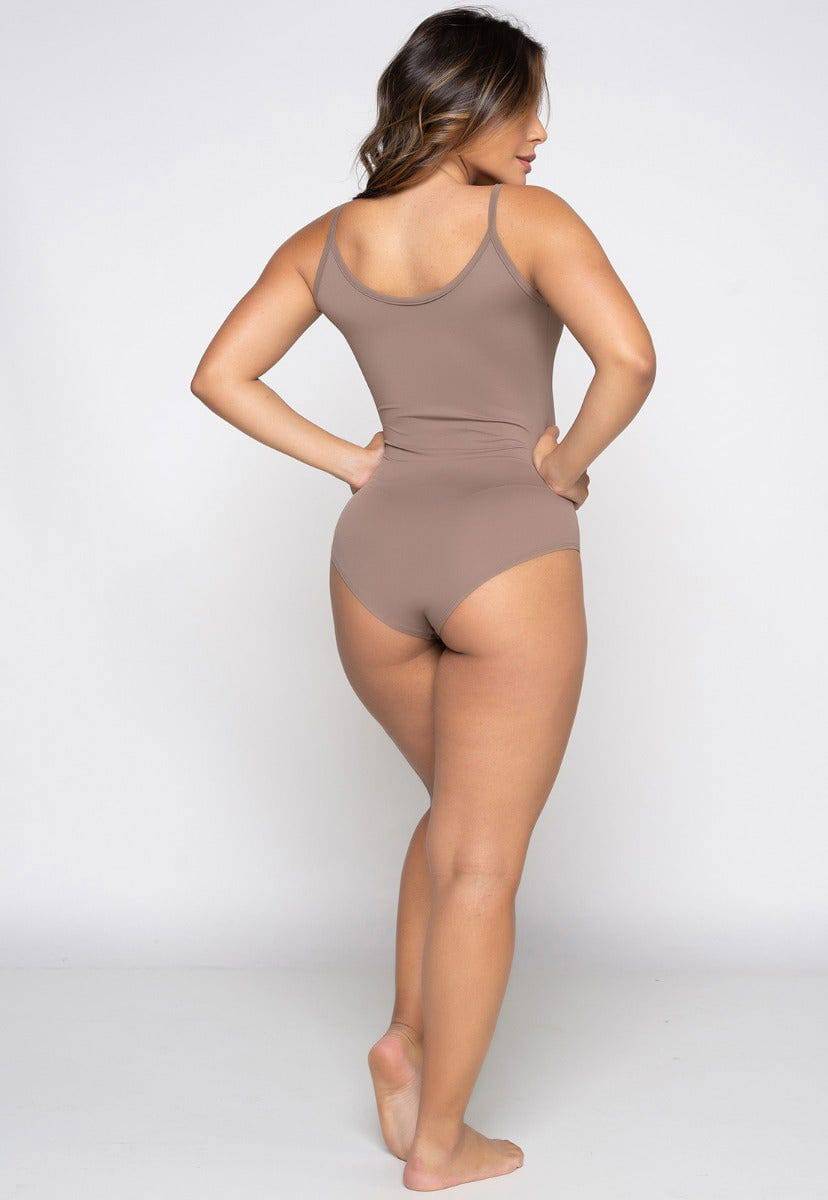 Body Alcinha Segunda Pele Castanho - Vicbela