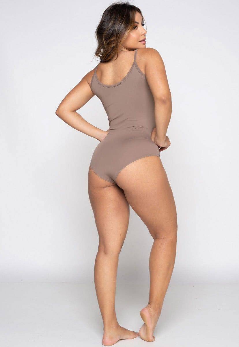 Body Alcinha Segunda Pele Castanho - Vicbela