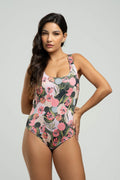 Body Maiô Regata Estampado Rosa - Vicbela