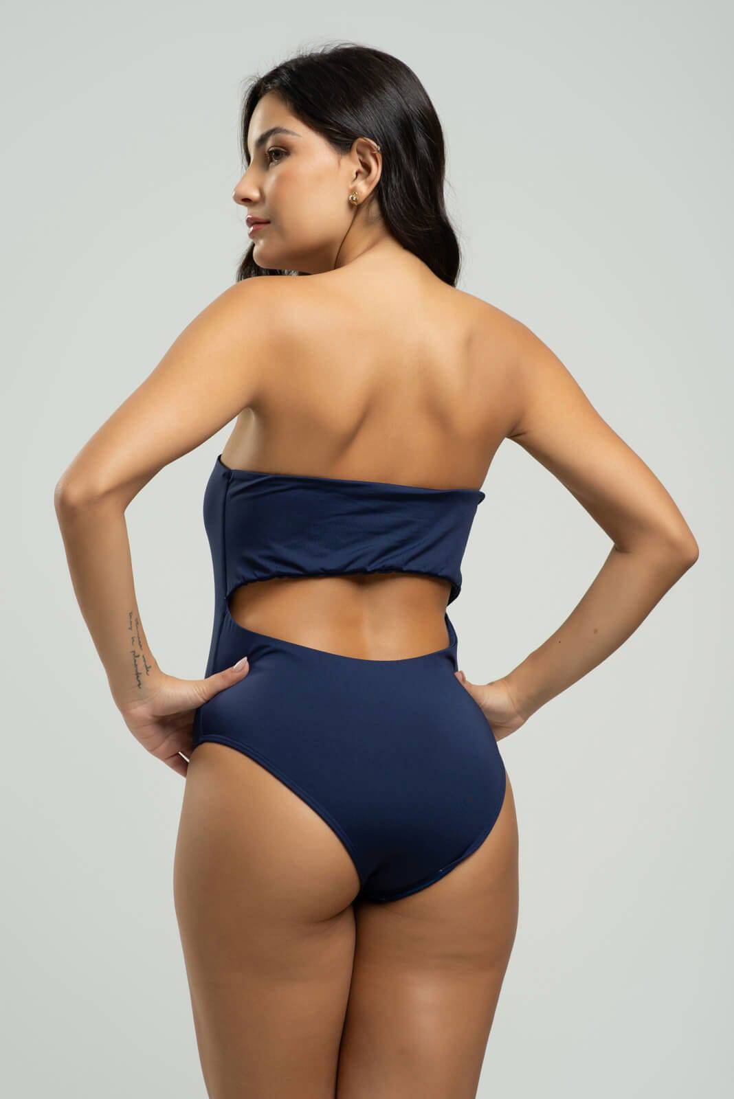 Body Maiô Tomara Que Caia Liso Azul Marinho - Vicbela