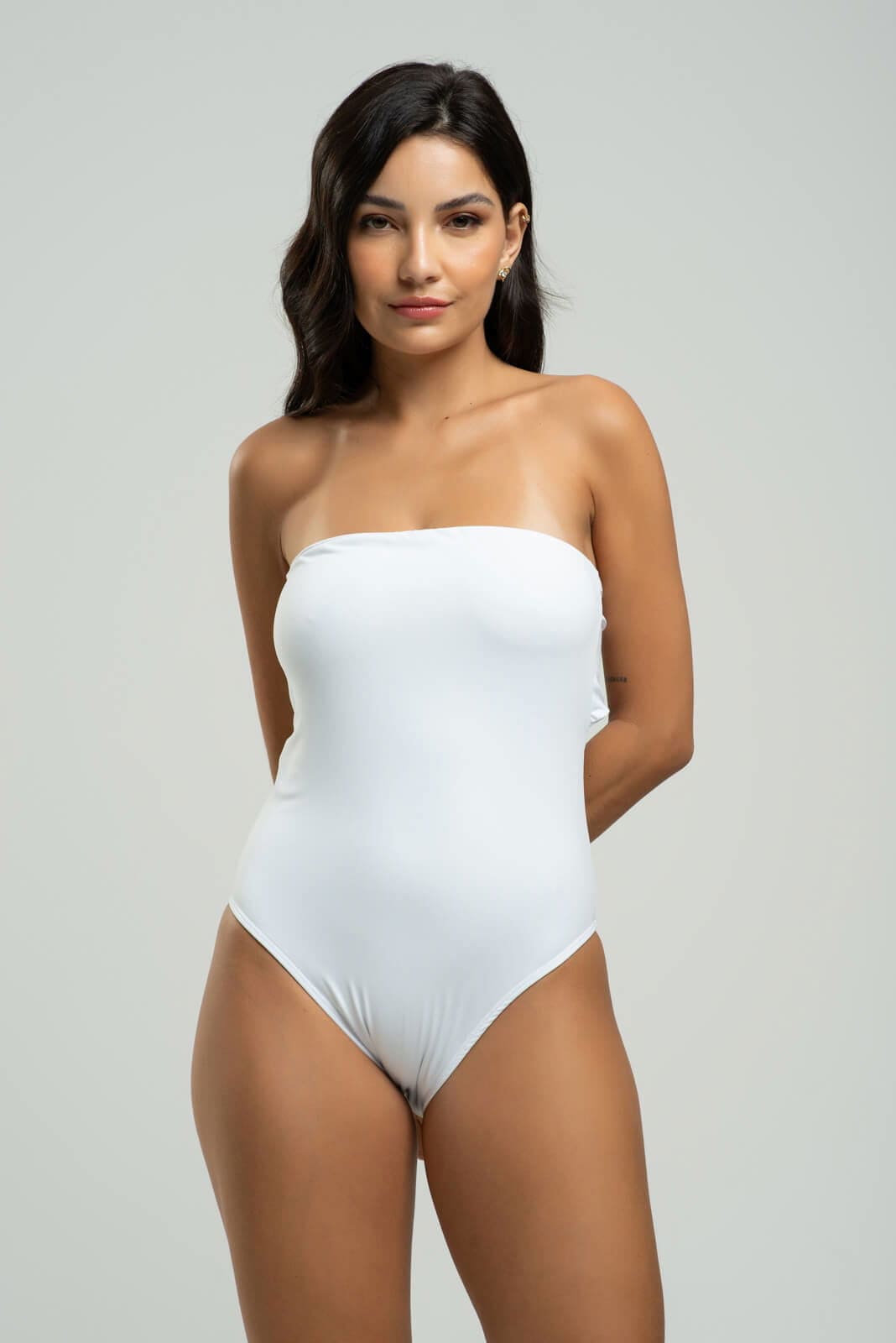 Body Maiô Tomara Que Caia Liso Branco - Vicbela