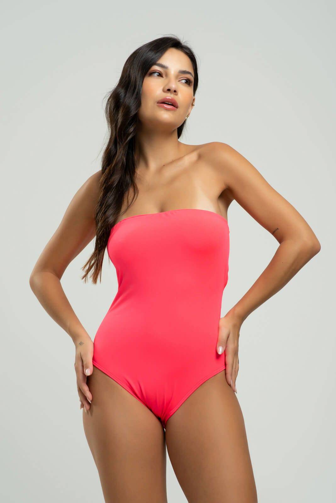 Body Maiô Tomara Que Caia Liso Rosa - Vicbela