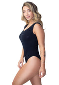 Body Regata Canelado Preto - Vicbela