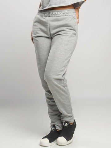 Calça Jogger Moletinho Cintura Média Cinza - Vicbela