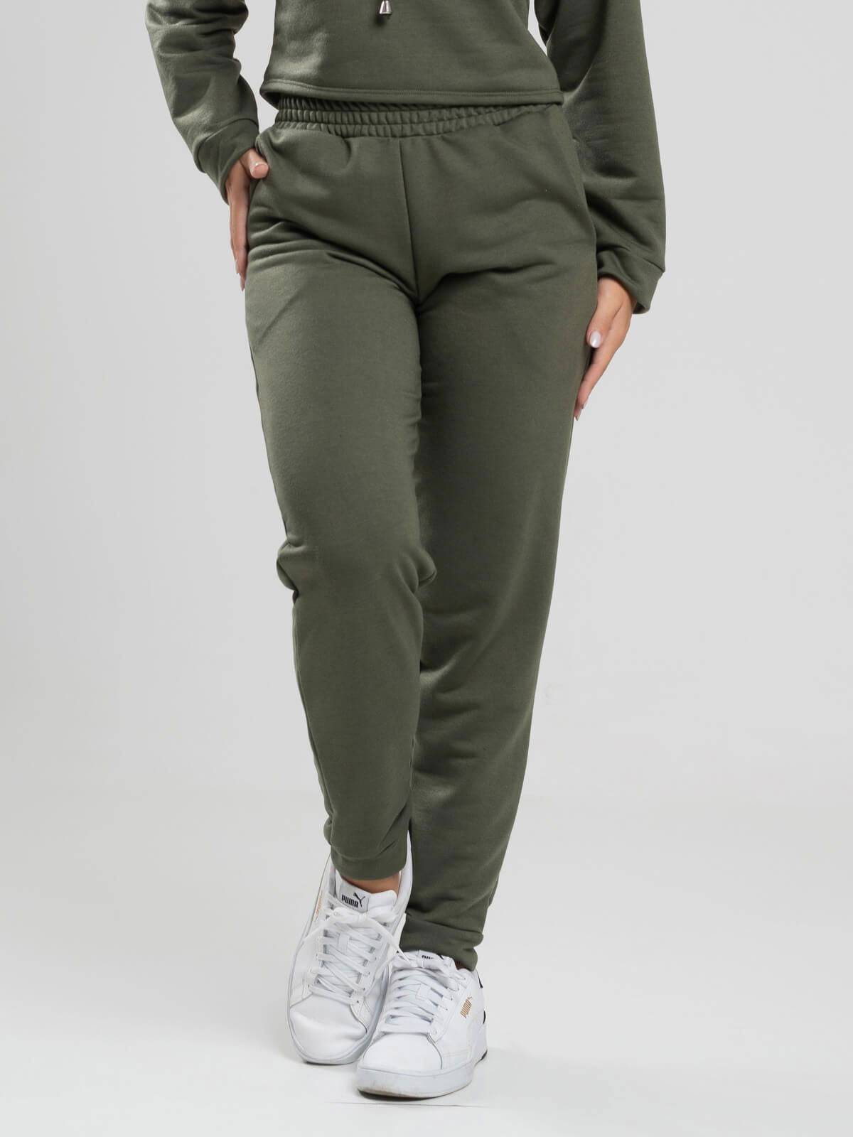 Calça Jogger Moletinho Cintura Média Verde - Vicbela