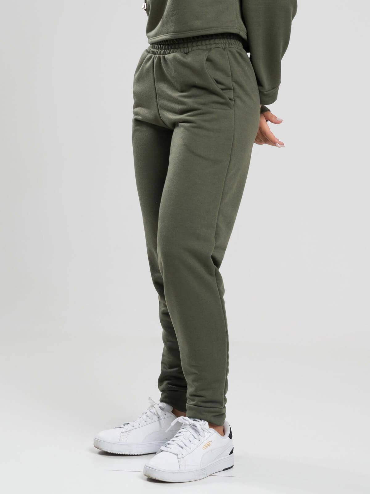 Calça Jogger Moletinho Cintura Média Verde - Vicbela