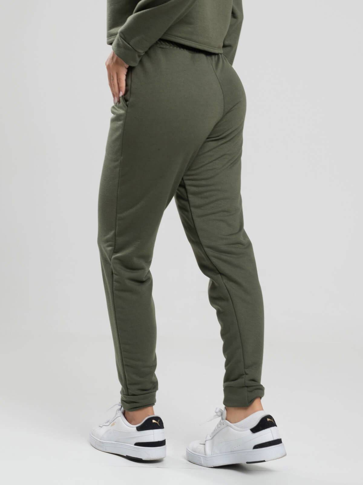 Calça Jogger Moletinho Cintura Média Verde - Vicbela