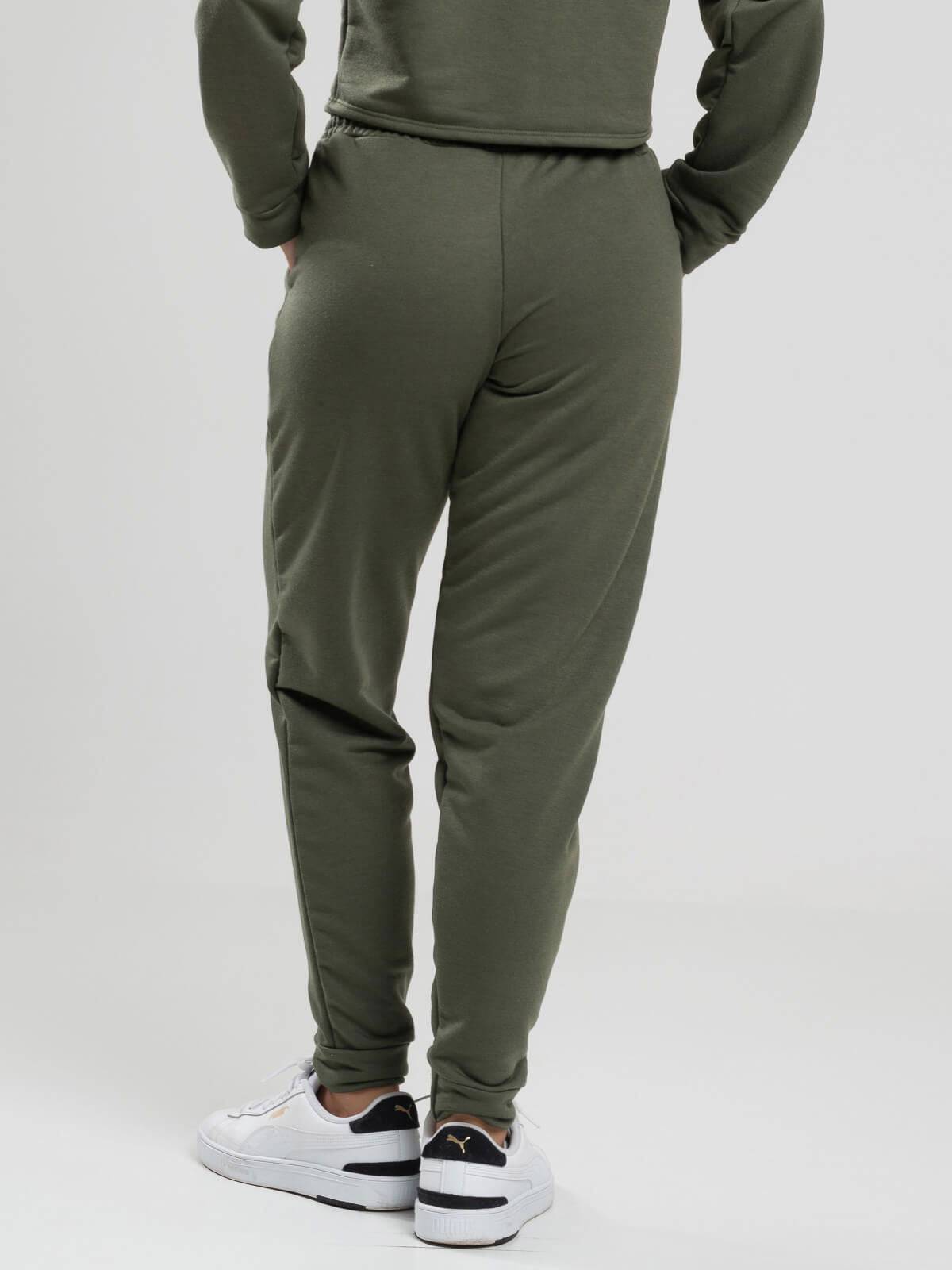 Calça Jogger Moletinho Cintura Média Verde - Vicbela