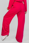 Calça Pantalona Moletinho Pink - Vicbela