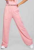 Calça Pantalona Moletinho Rosa - Vicbela