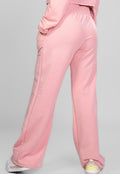 Calça Pantalona Moletinho Rosa - Vicbela