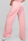 Calça Pantalona Moletinho Rosa - Vicbela