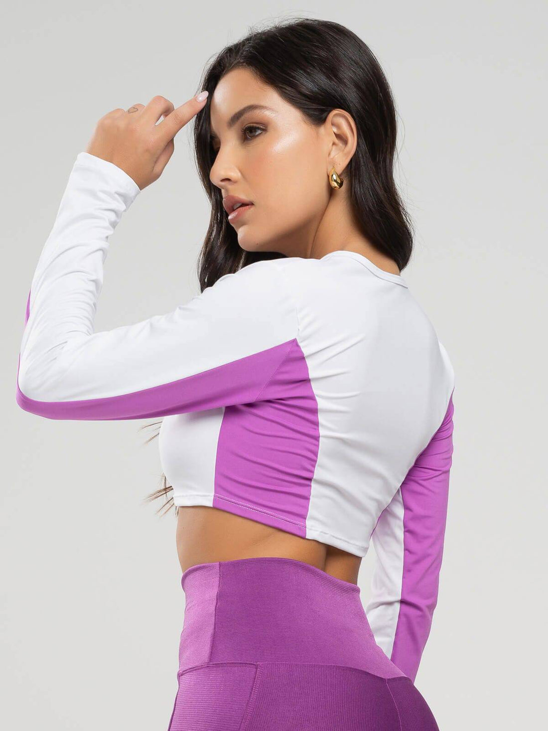 Cropped Proteção UV Faixa nas Costas Branco - Vicbela