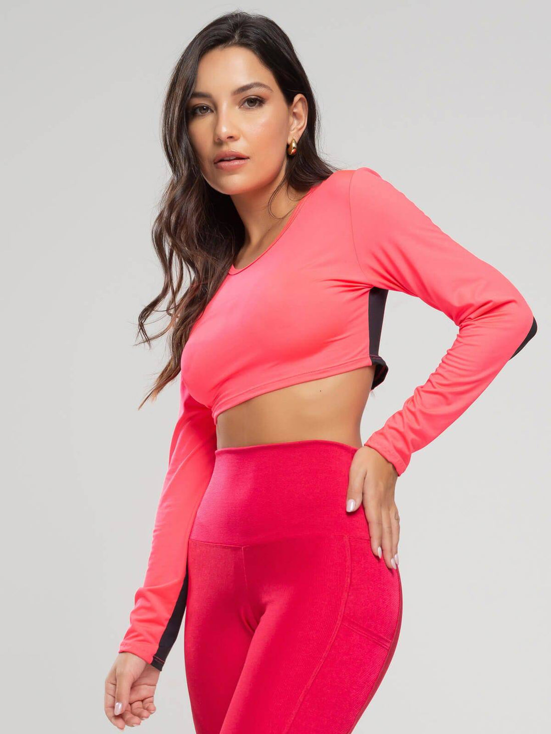 Cropped Proteção UV Faixa nas Costas Rosa - Vicbela