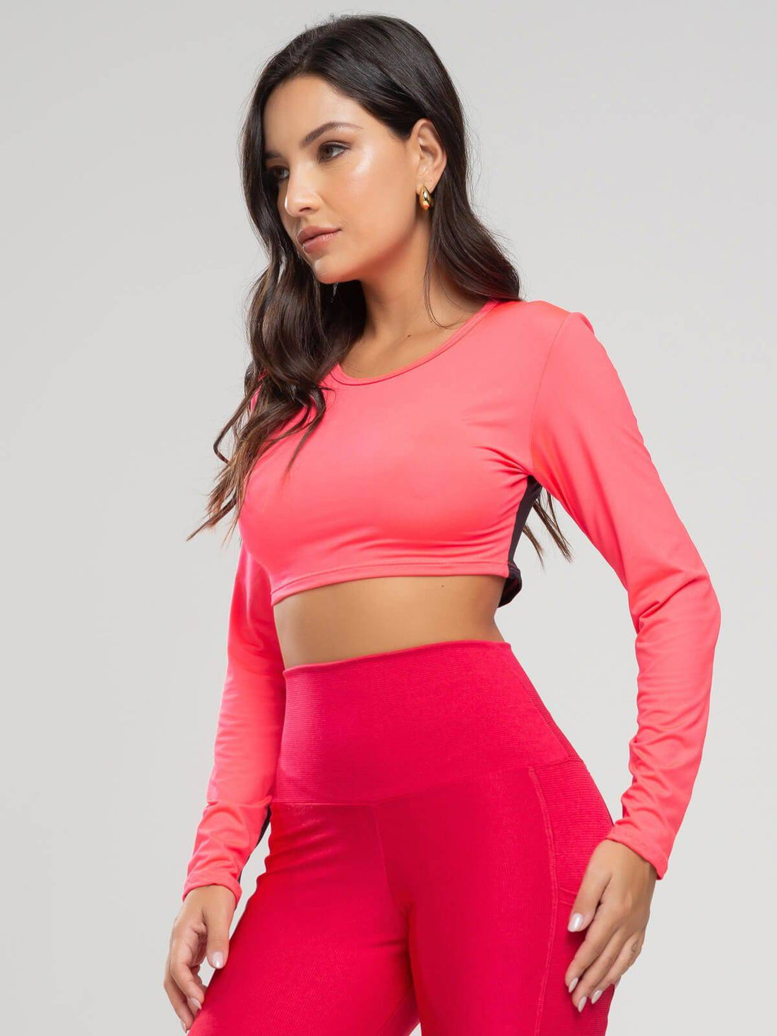 Cropped Proteção UV Faixa nas Costas Rosa - Vicbela