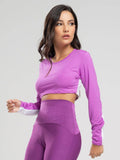 Cropped Proteção UV Faixa nas Costas Roxo - Vicbela