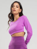 Cropped Proteção UV Faixa nas Costas Roxo - Vicbela