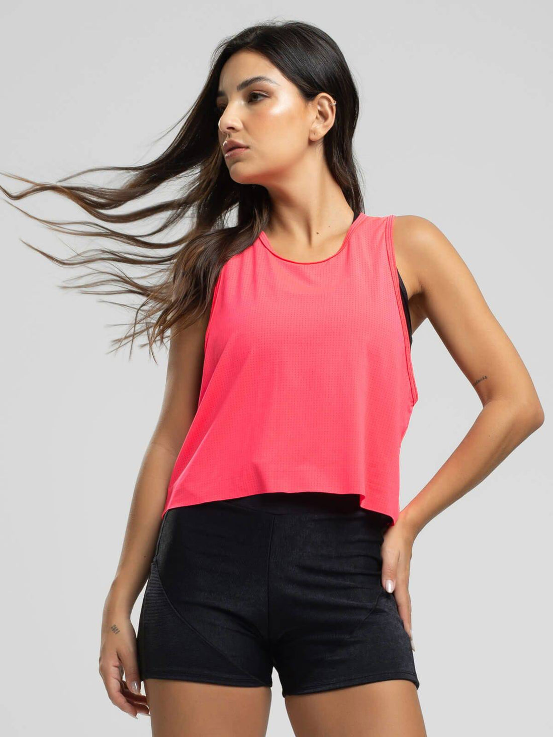 Cropped Regata Fitness Beach Tennis Rosa - Vicbela