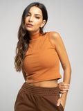 Cropped Regata Gola Alta Terracota - Vicbela