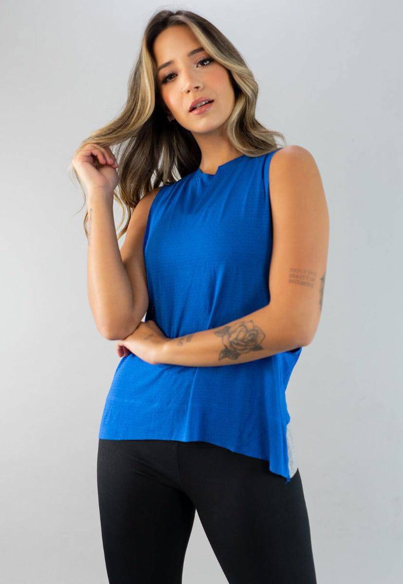 Regata Feminina Fitness Motivation Azul - Vicbela