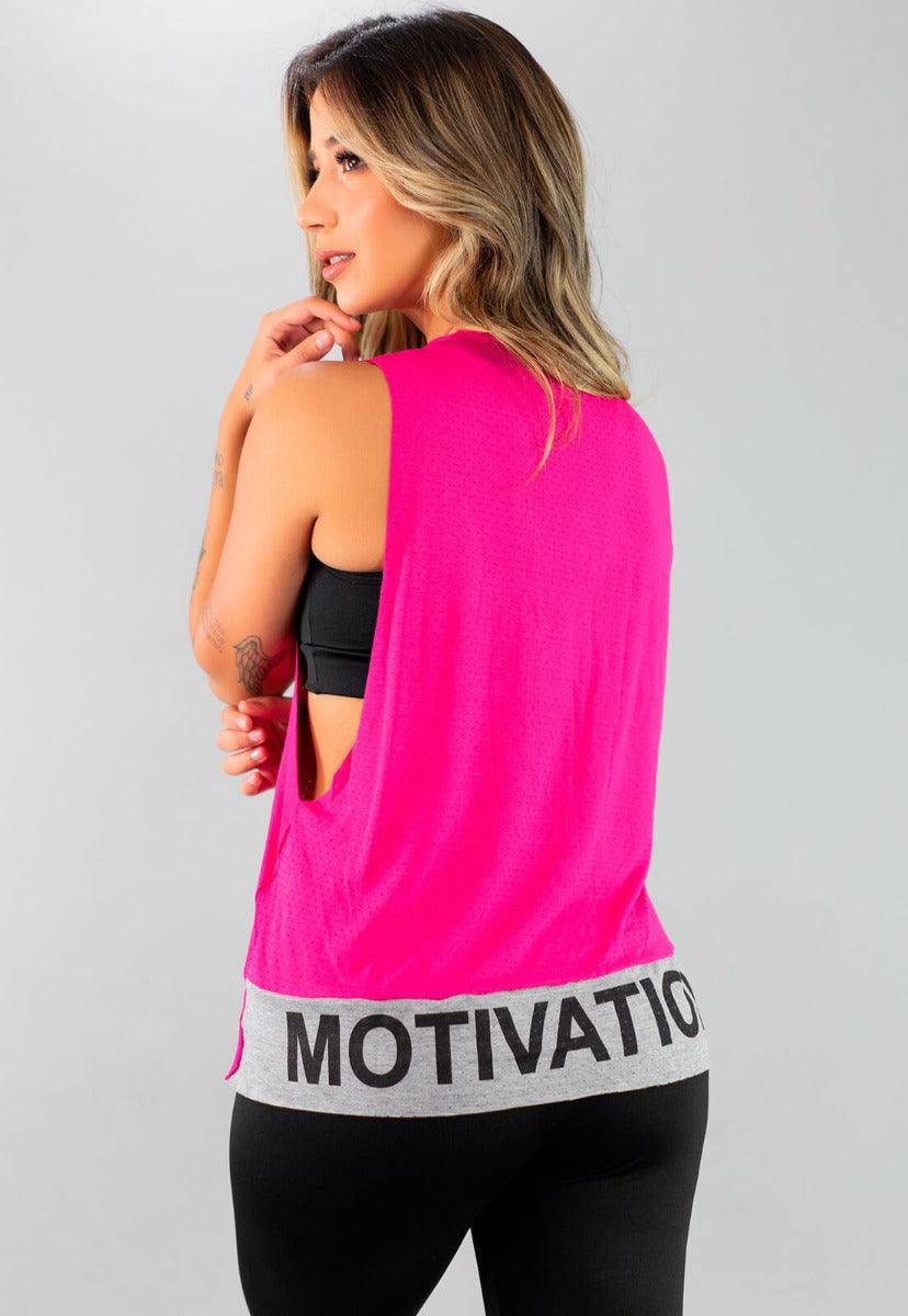 Regata Feminina Fitness Motivation Rosa - Vicbela