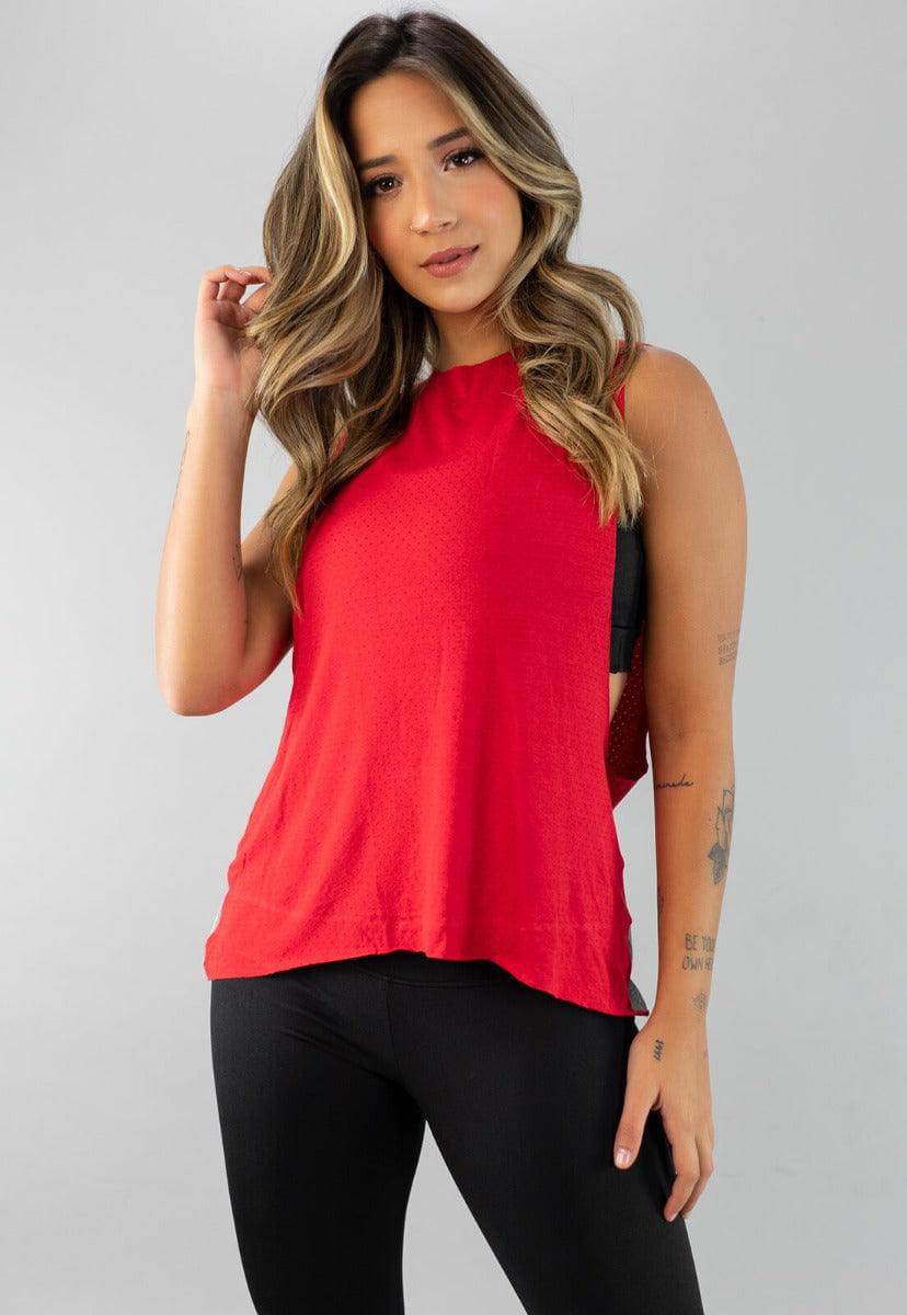 Regata Feminina Fitness Motivation Vermelho - Vicbela