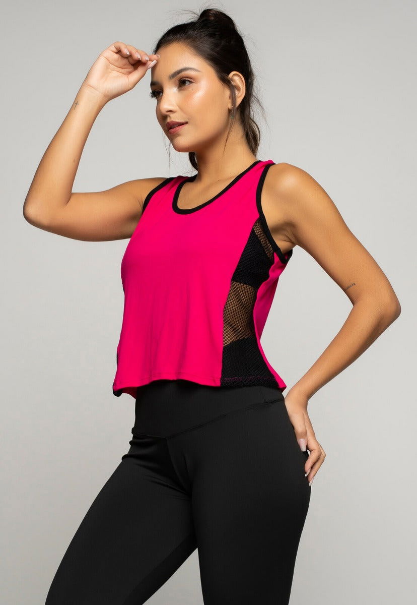 Regata Telinha Feminina Fitness Rosa - Vicbela