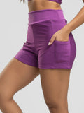 Short Curto Com Bolso Suplex Wonder Roxo - Vicbela