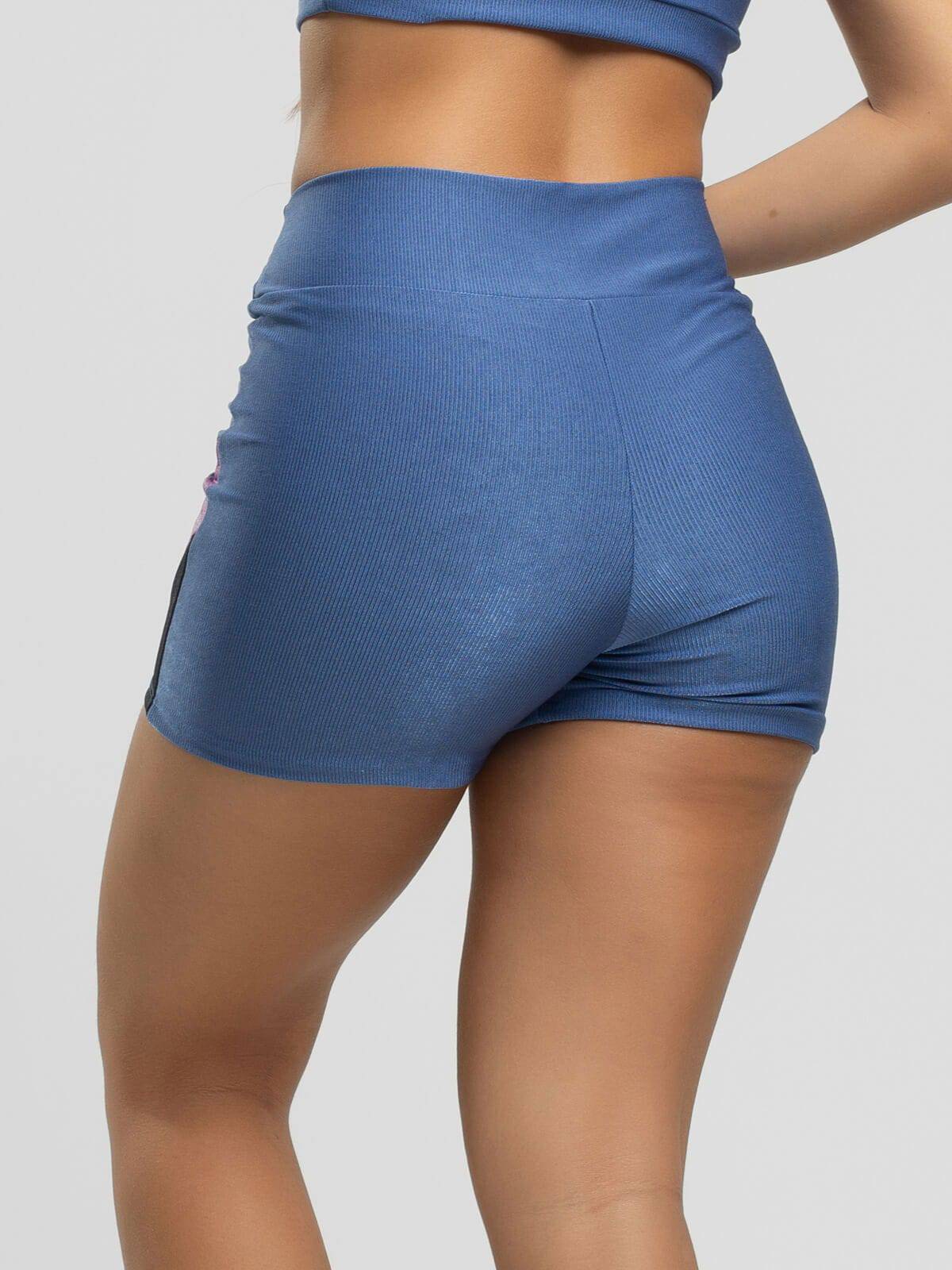 Short Curto Fitness Colorido Suplex Wonder Azul - Vicbela