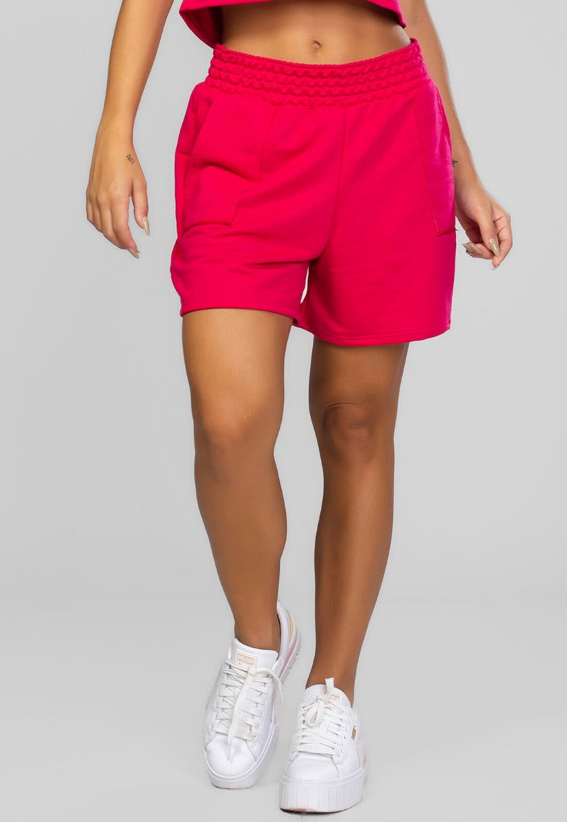 Short Curto Moletinho Pink - Vicbela