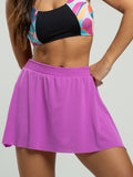 Short Saia Com Bolso Interno Fitness Beach Tennis Roxo - Vicbela