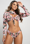 Super Cropped Estampado UV Rosa - Vicbela