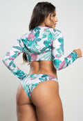 Super Cropped Estampado UV Verde - Vicbela