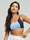 Top Alcinha Fitness Tecido Proteção Uv 50+ Azul Serenity - Vicbela