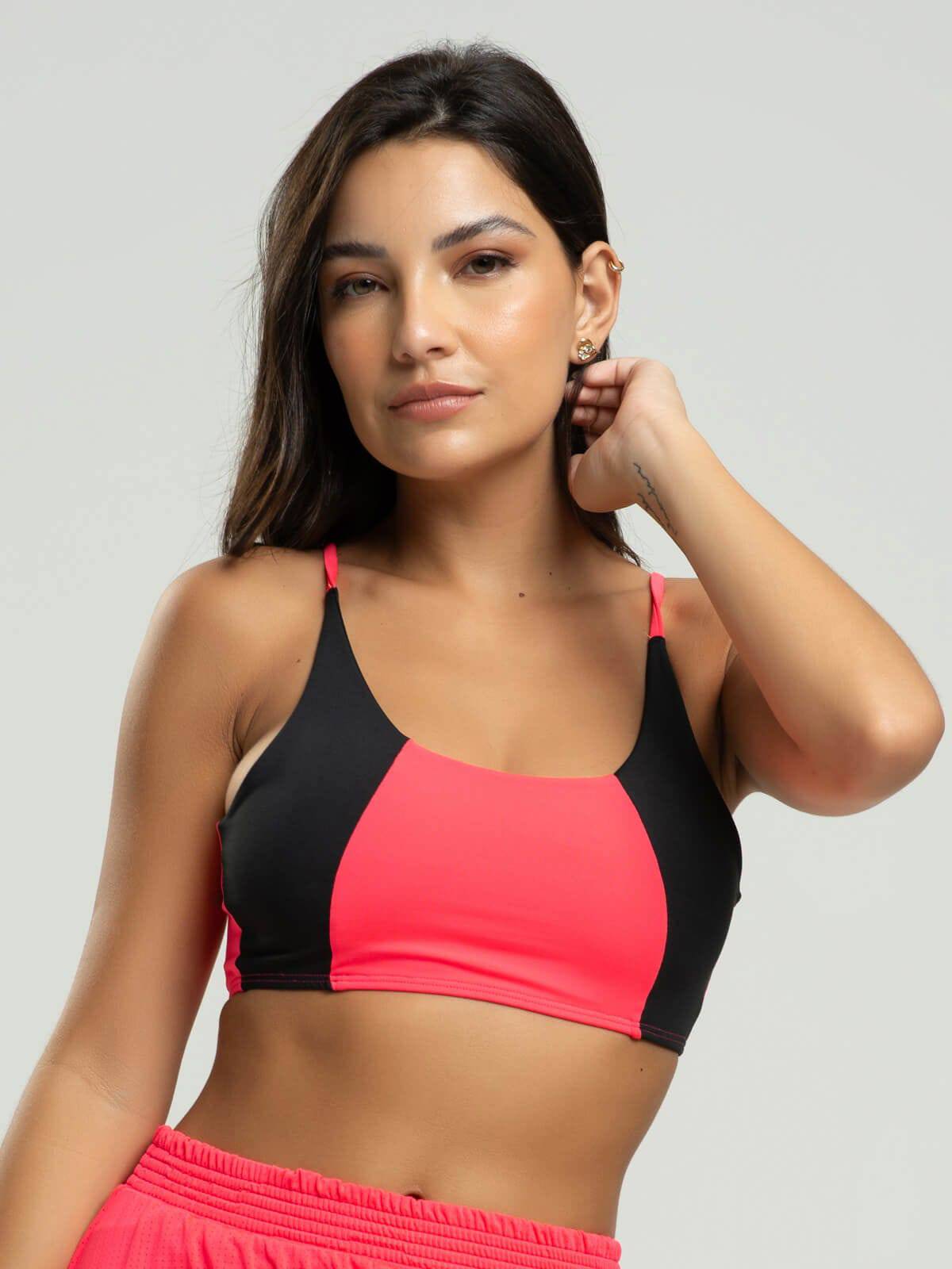 Top Alcinha Fitness Tecido Proteção Uv 50+ Rosa - Vicbela