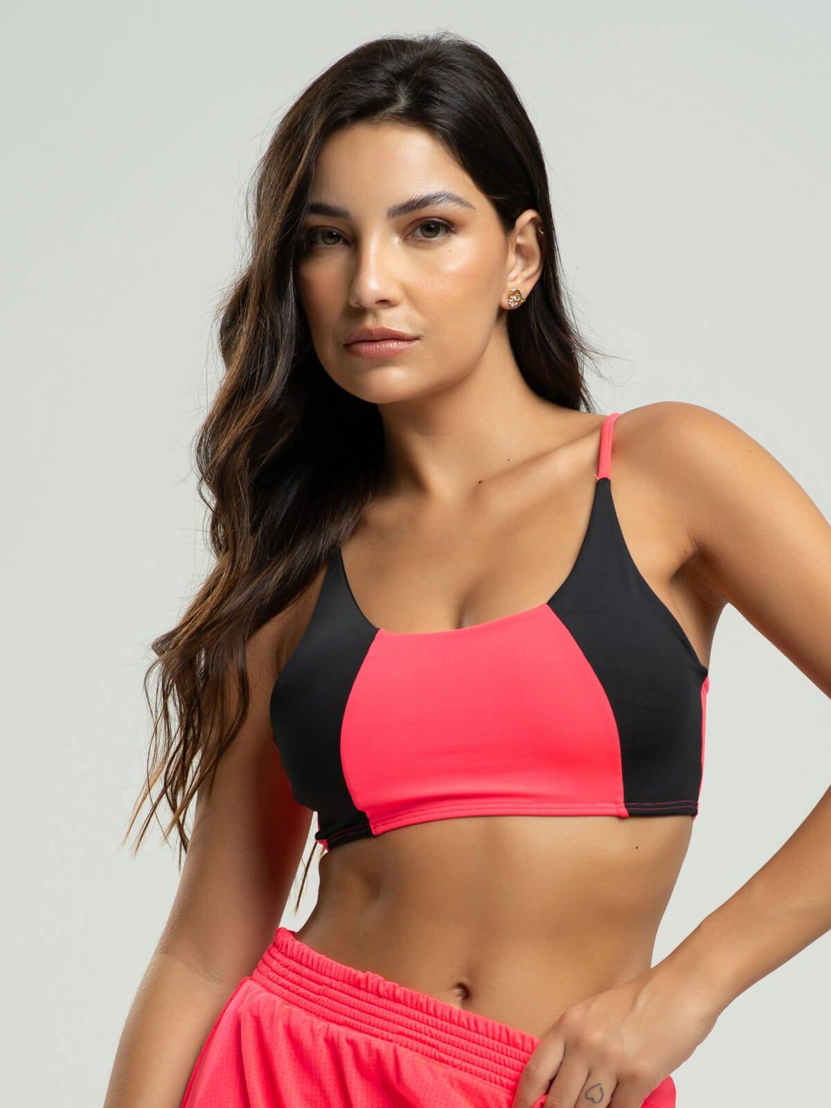 Top Alcinha Fitness Tecido Proteção Uv 50+ Rosa - Vicbela