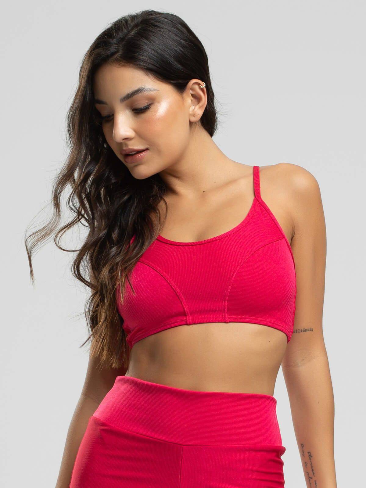 Top Fitness Alcinha Suplex Wonder Rosa - Vicbela