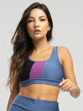 Top Regata Fitness Colorido Suplex Wonder Azul - Vicbela