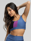 Top Regata Fitness Colorido Suplex Wonder Azul - Vicbela