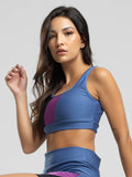 Top Regata Fitness Colorido Suplex Wonder Azul - Vicbela