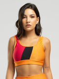 Top Regata Fitness Colorido Suplex Wonder Laranja - Vicbela