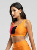 Top Regata Fitness Colorido Suplex Wonder Laranja - Vicbela