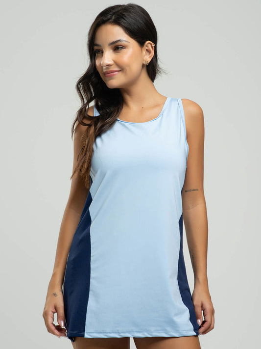 Vestido Regata Beach Tennis Azul Serenity - Vicbela