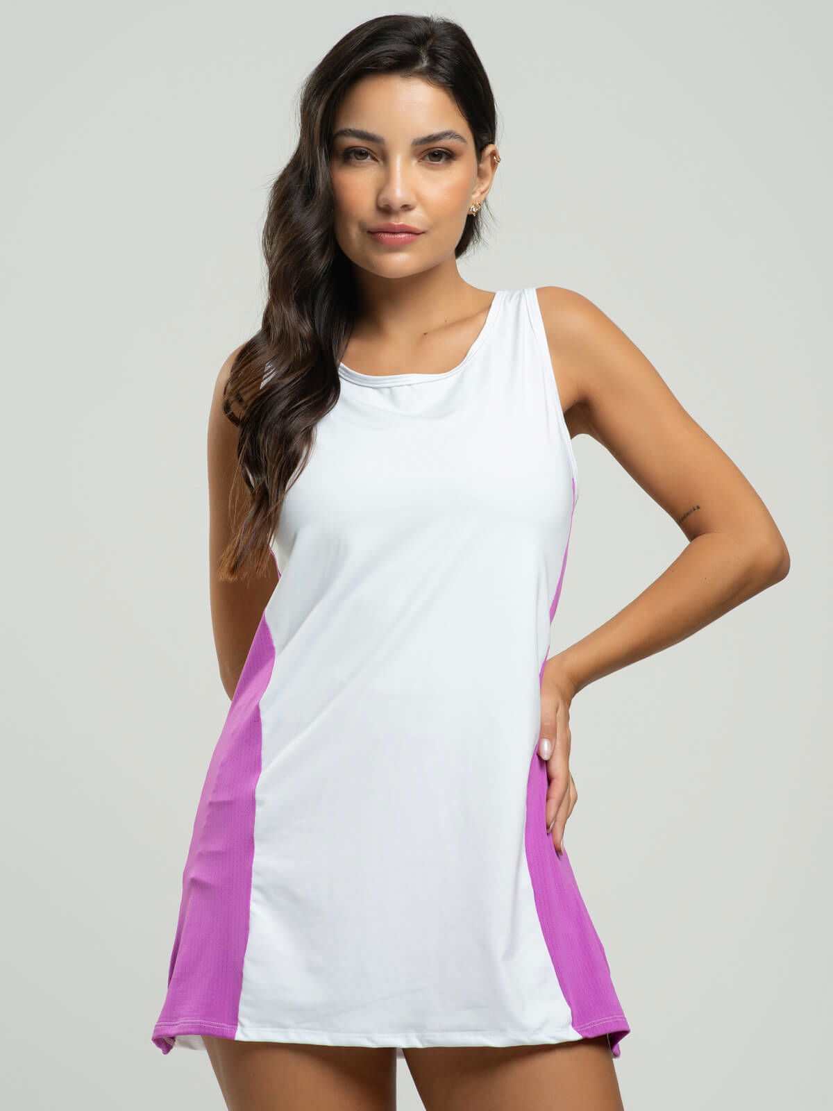 Vestido Regata Beach Tennis Branco - Vicbela