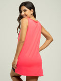 Vestido Regata Beach Tennis Rosa com Preto - Vicbela