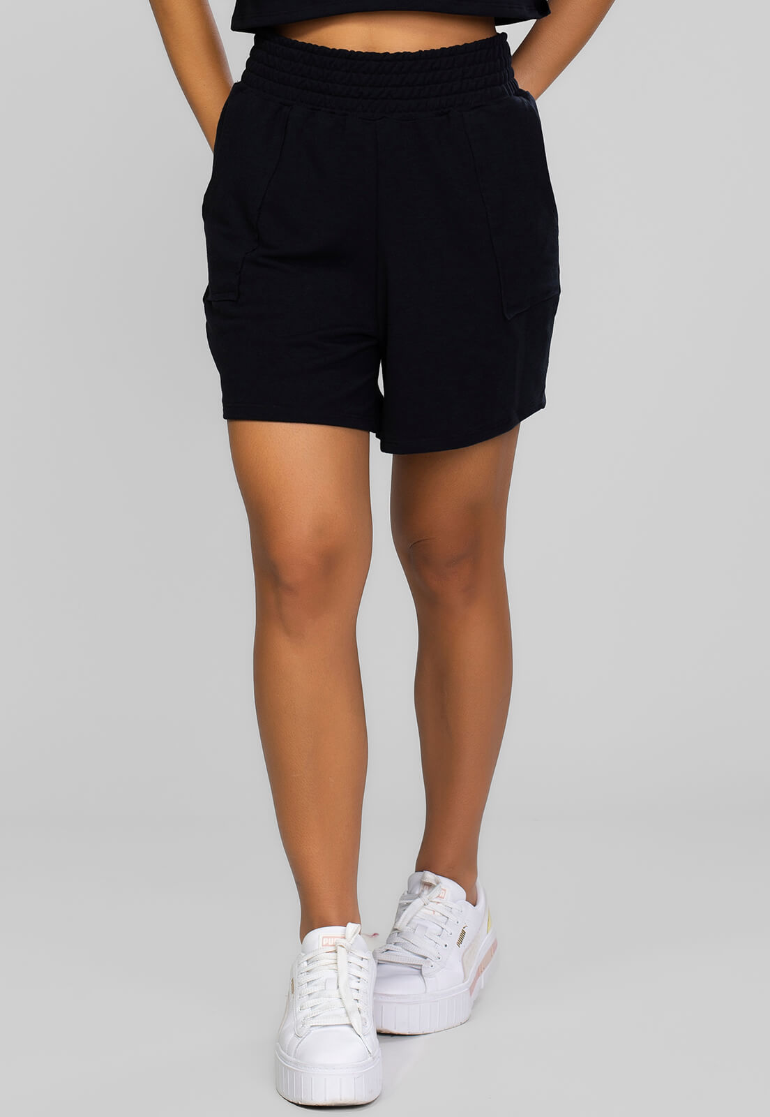 Short Curto Moletinho Preto