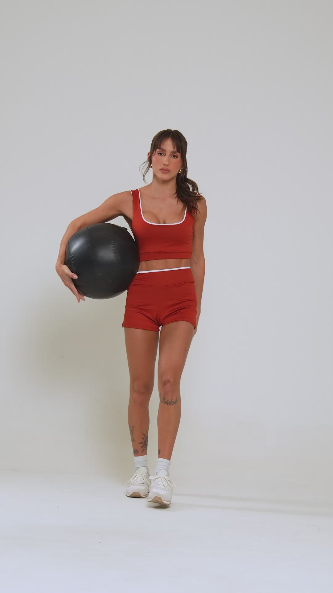 Short Curto Bicolor Suplex Terracota