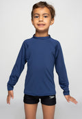 Blusa Proteção UV Masculina Infantil Azul - Vicbela